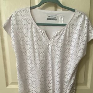 White Lace, Front-Tied Tee